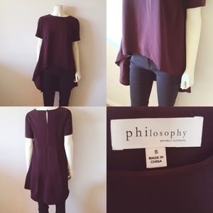 Flowy High Low Hem Silky Blouse